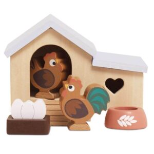 Le Toy Van LEME1202 Wooden Chicken Coop Set