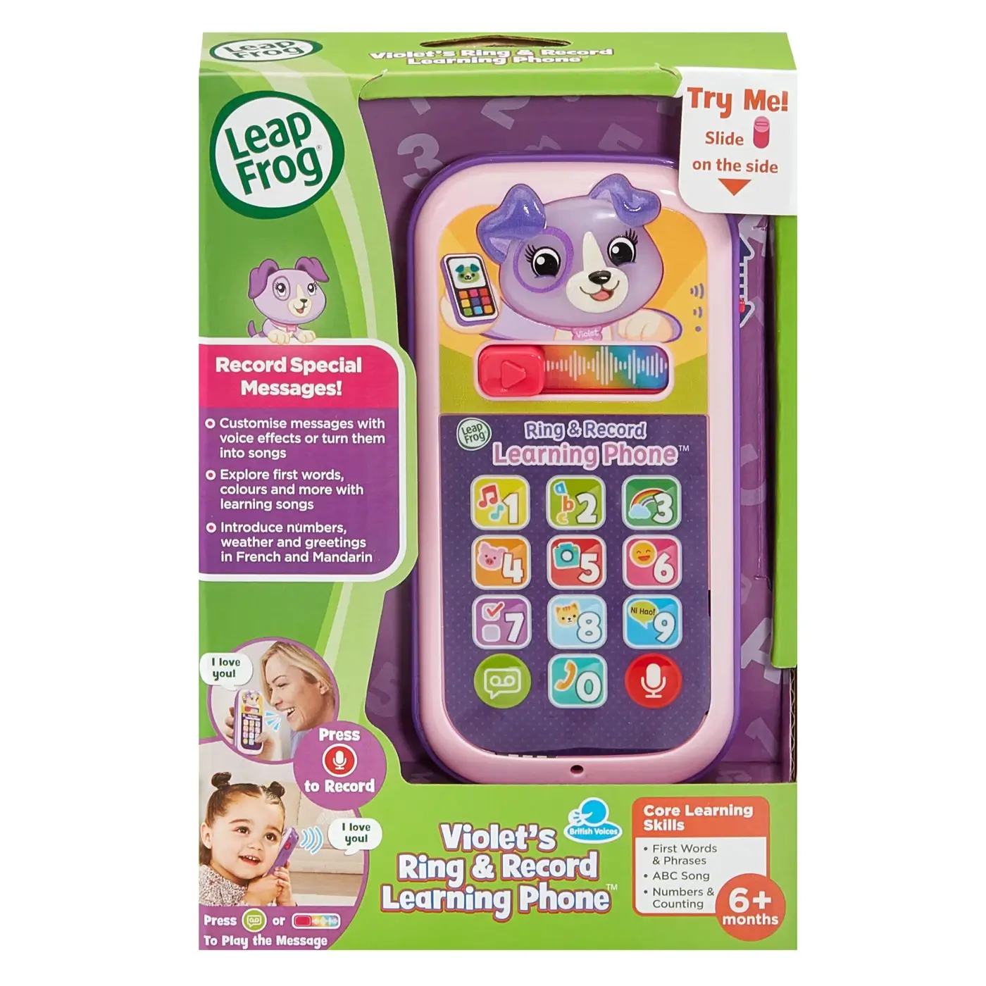 LeapFrog Violet’s Ring & Record Learning Phone