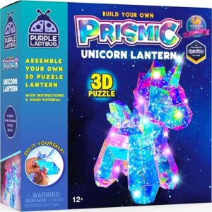 Prismic Unicorn 3D Puzzle Lantern