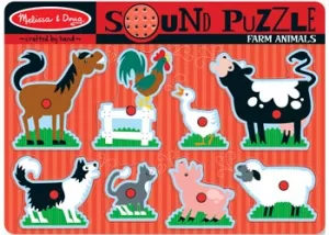 M&D Farm Animals Sound Puzzle 8pc