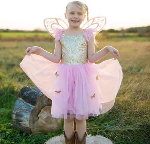 Great Pretenders Rainbow Fairy Dress With Wings Size 3-4 – Imagine If