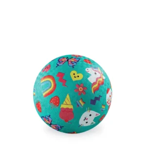 5 Inch Playground Ball Smiley (Aqua)