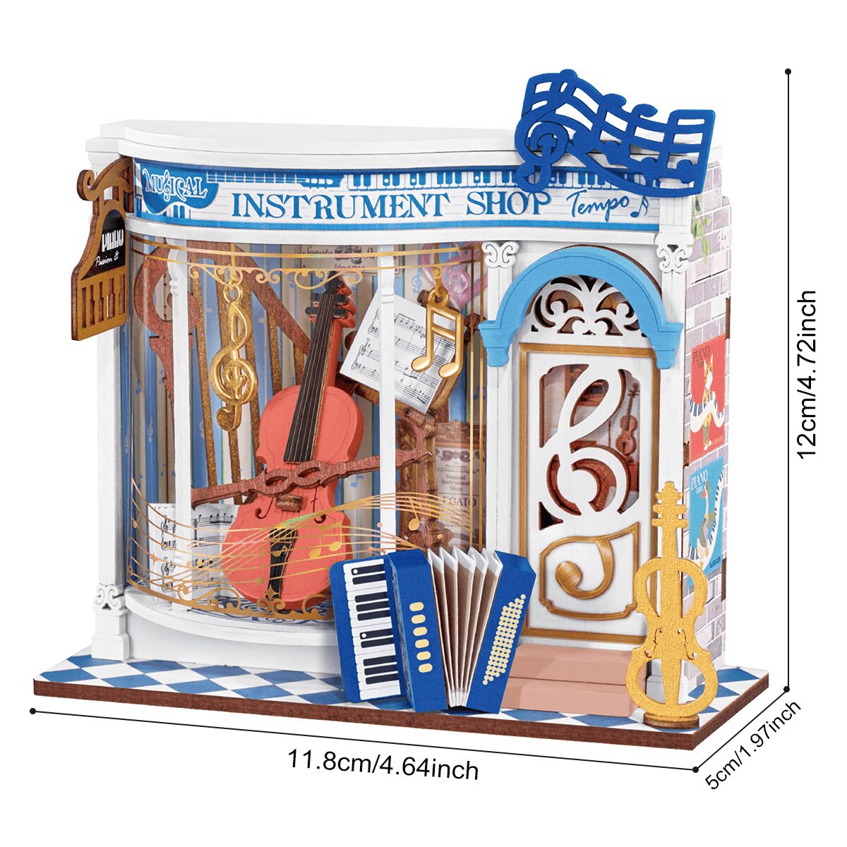 DIY Miniature Store Melody Instrument Shop