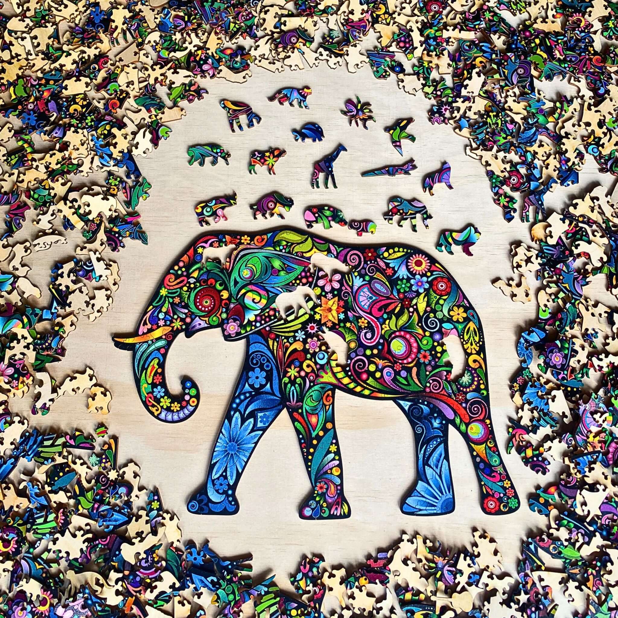 Twigg Puzzles Ellie Elephant 174pc Wooden Puzzle