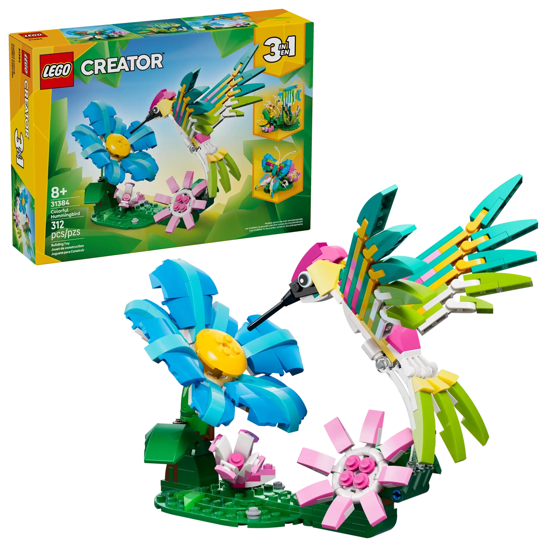 Lego Creator 3in1 31384 Wild Animals: Colorful Hummingbird