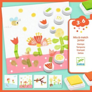 Djeco DJ9950 With Flowers Stamps Set