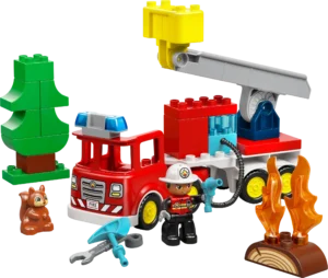 Lego Duplo 10473 Fire Truck with Hose and Firefighter