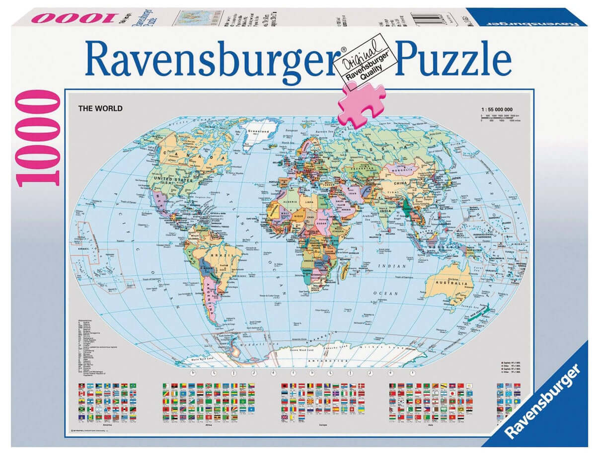 Ravensburger Political World Map 1000pc Puzzle