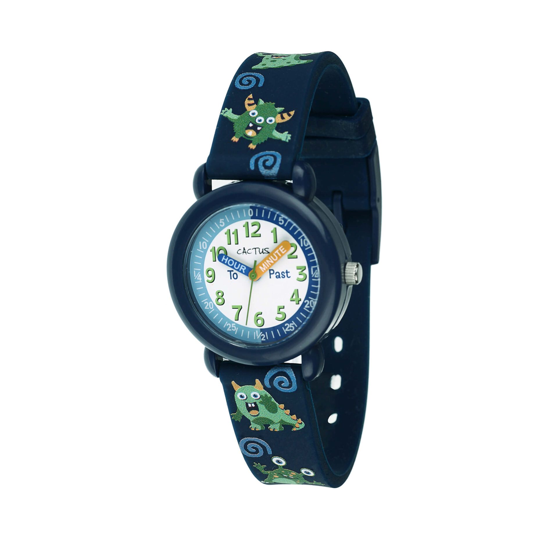 Cactus Black and Blue Time Teaching Monster Watch