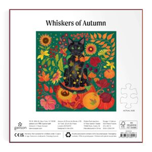 Galison Whiskers of Autumn Foil Puzzle 500pc