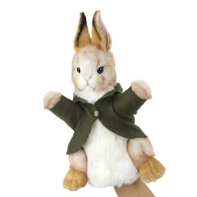 Hansa Bunny Green Jacket Puppet