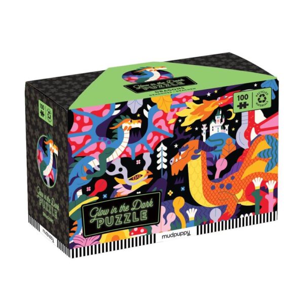 Mudpuppy Glow in the Dark Puzzle Dragons 100pc