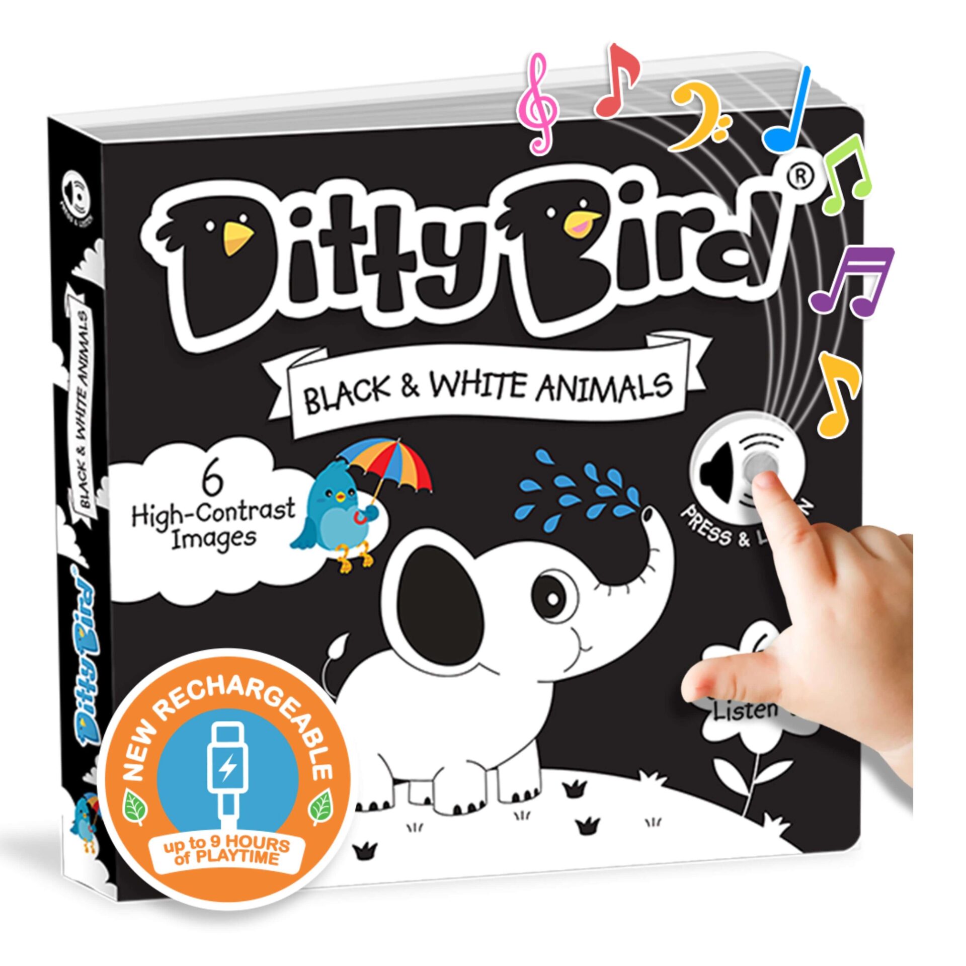 Ditty Bird Black & White Animals (USB-C)