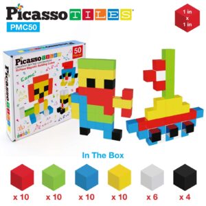 Picasso Tiles 50pc Magnetic Cubes