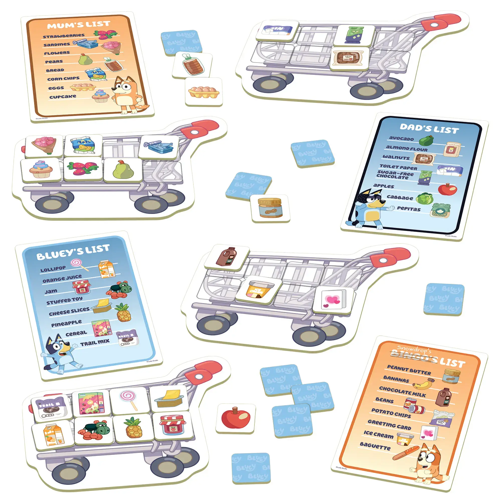 Bluey Shopping List Game