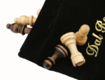 Dal Rossi Chess Set Inlaid Folding Walnut Board 38cm