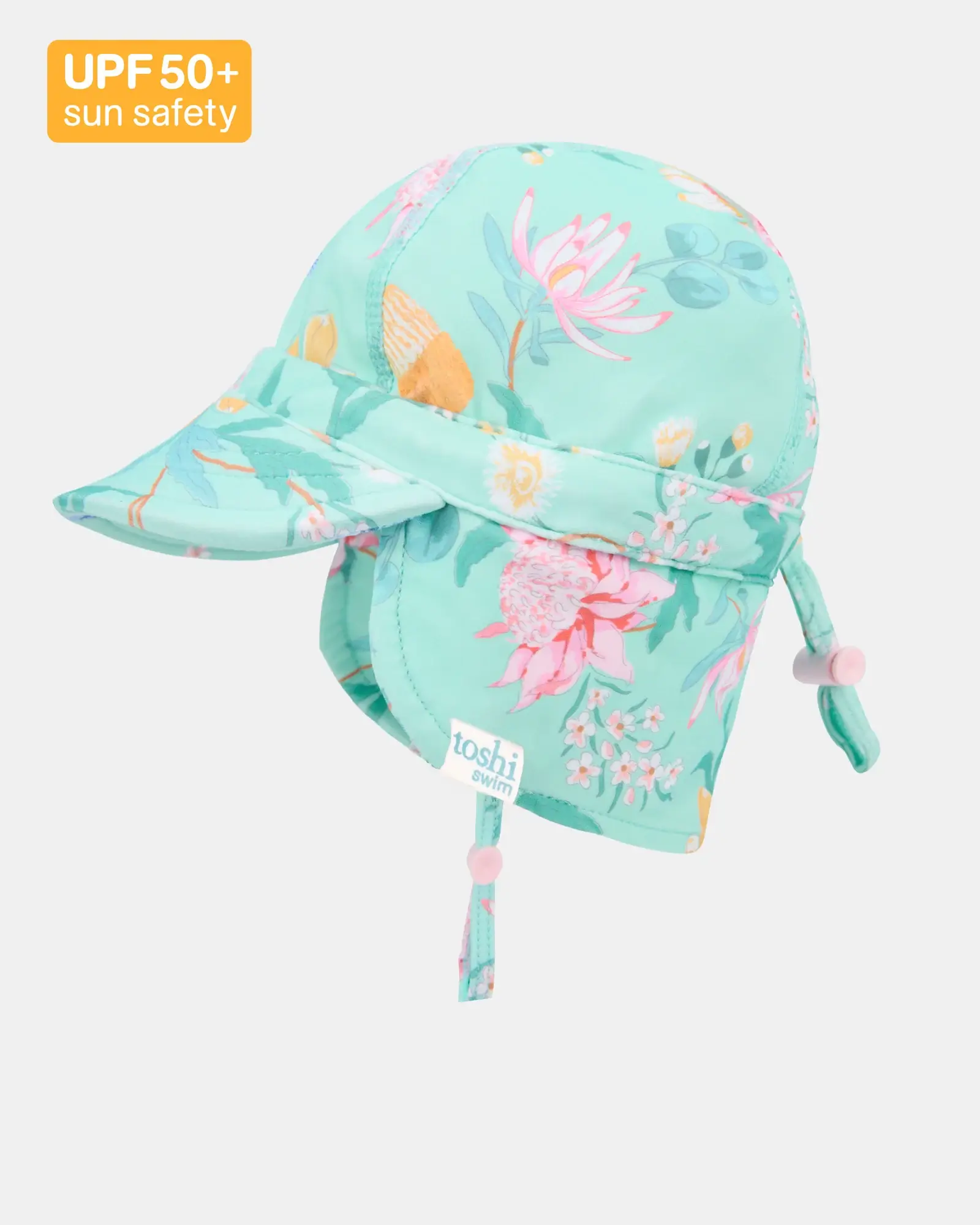 Toshi Swim Flap Cap/ Paradise/ Waratah Mint/ XXS