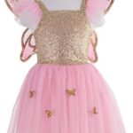 Great Pretenders Rainbow Fairy Dress With Wings Size 3-4
