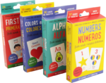 Bilingual English & Spanish Flash Cards Set Of 4