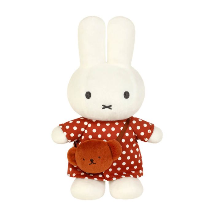 Miffy Polka Dot Dress with Boris Bag Plush 24cm Miffy Polka Dot Dress with Boris Bag Plush 24cm