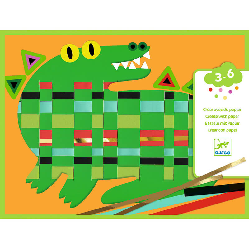Djeco DJ0088 Animal Create with Paper Weaving Set