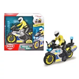 Dickie Toys Police Bike With Friction Light & Sound 17cm