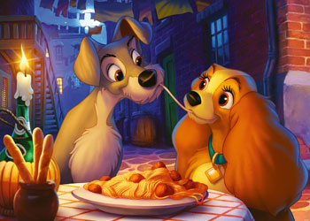 Ravensburger Disney Lady and Tramp Moments 1000pc Puzzle