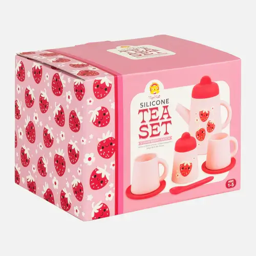 Silicone Tea Set Strawberry Patch